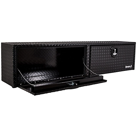 Buyers Products 18 in. x 16 in. x 88 in. Gloss Black Diamond Tread Aluminum Topsider Truck Tool Box