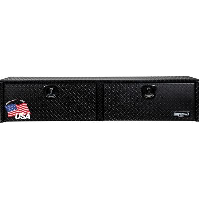 Buyers Products 18 in. x 16 in. x 88 in. Textured Matte Black Diamond Tread Aluminum Topsider Truck Box