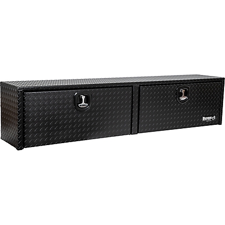 Buyers Products 18 in. x 16 in. x 88 in. Textured Matte Black Diamond Tread Aluminum Topsider Truck Box