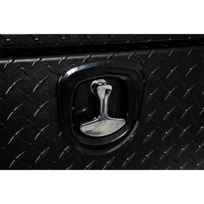 Image showing 6 th Buyers Products 18 x 16 x 88in. Textured Matte Black Diamond Tread Aluminum Topsider Truck Box