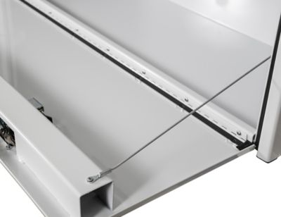 Image showing 5 th Buyers Products 16 x 13 x 72in. White Smooth Aluminum Topsider Truck Tool Box