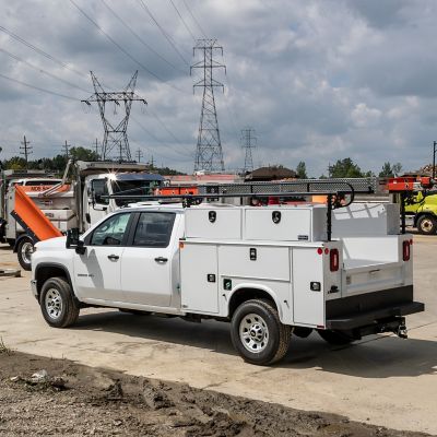 Image showing 7 th Buyers Products 16 x 13 x 72in. White Smooth Aluminum Topsider Truck Tool Box