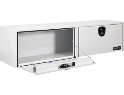 Image showing  18 x 16 x 72in. White Smooth Aluminum Topsider Truck Tool Box