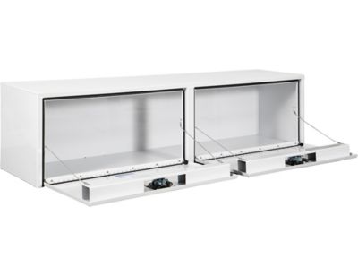 Image showing  18 x 16 x 72in. White Smooth Aluminum Topsider Truck Tool Box