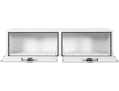 Image showing  18 x 16 x 72in. White Smooth Aluminum Topsider Truck Tool Box