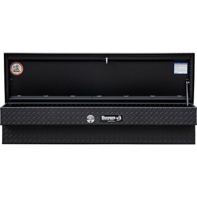 Image showing  Matte Black Diamond Tread Aluminum Lo-Sider Truck Tool Box