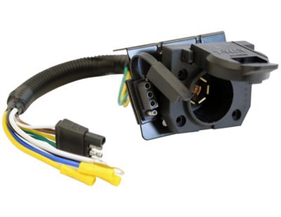 Image showing  7 Way Dual Plug Trailer Connector with Prewired Harness