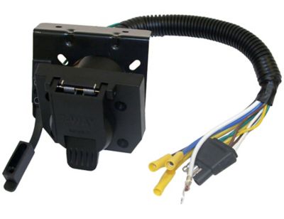 Image showing  7 Way Dual Plug Trailer Connector with Prewired Harness