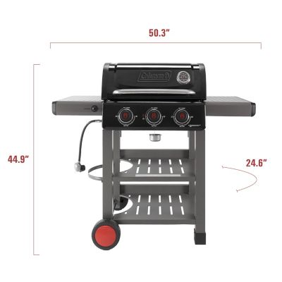 Image showing  3-Burner Cookout Propane Gas BBQ Grill with Instastart Ignition, Black/Gray