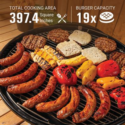 Image showing  Cookout Charcoal Kettle Grill with Removable Ash Collection System, 380 sq. in., Black