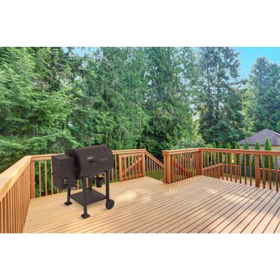 Image showing 8 th Coleman 690 sq. in. Cookout 700 Hardwood Pellet Grill and Smoker, Black