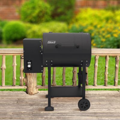 Image showing 9 th Coleman 690 sq. in. Cookout 700 Hardwood Pellet Grill and Smoker, Black