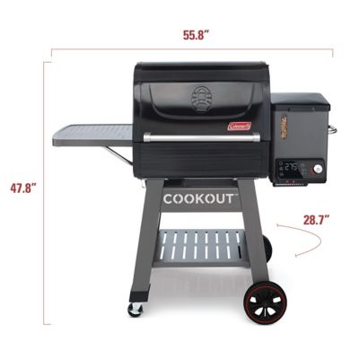Image showing  1,035 sq. in. Cookout 1000 Digital Hardwood Pellet Grill and Smoker, Black/Gray