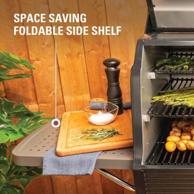 Image showing 5 th Coleman 1035 sq. in. Cookout 1000 Digital Hardwood Pellet Grill and Smoker, Black/Gray