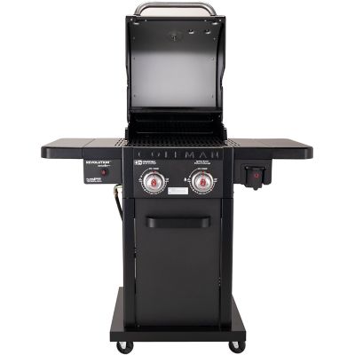 Image showing 7 th Coleman 2-Burner Revolution Propane and Natural Gas Convertible Grill with 2 Side Shelves, Black