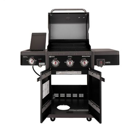 Image showing  3-Burner Revolution Propane and Natural Gas Convertible Grill, Black/Gray, With Side Burner