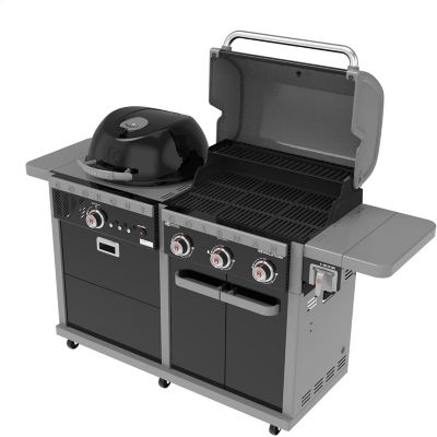 Image showing  Revolution 3-Burner Dual Fuel Propane/Charcoal Grill, 1,030 sq. in., Black