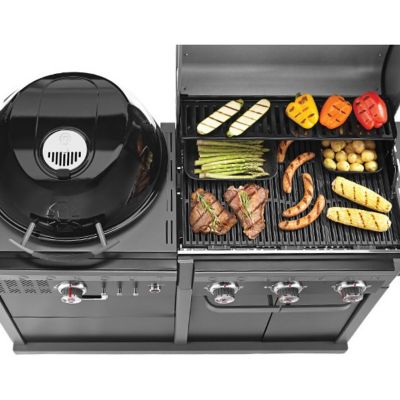 Image showing  Revolution 3-Burner Dual Fuel Propane/Charcoal Grill, 1,030 sq. in., Black
