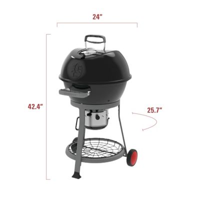 Image showing  Cookout Grilling Kit with Charcoal Kettle Grill, Heavy-Duty Cover and 12 pc. Tool Set, 380 sq. in., Black