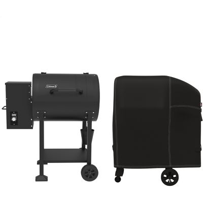 Coleman Cookout 700 Grilling Kit with Hardwood Pellet Grill and Heavy Duty Cover