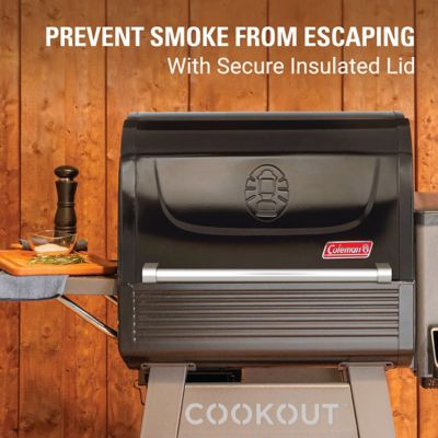 Image showing  1,035 sq. in. Cookout 1000 Digital Hardwood Pellet Grill and Smoker with Heavy-Duty Cover, Black