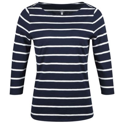 Blue Mountain Women's Boatneck 3/4-Length Sleeve Slub T-Shirt