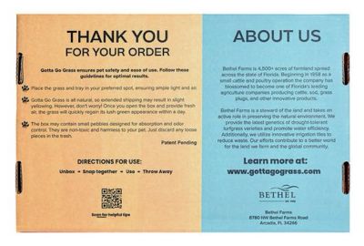 Image showing 7 th Gotta Go Grass Real Grass Pet Potty Pad Small Animal Grass Pad 2 pk. with Tray