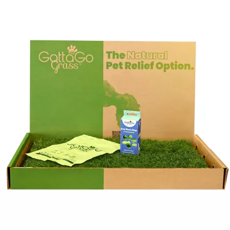 Gotta Go Grass Real Grass Pet Potty Mat Refill and Waste Bags Indoor Pet Potties