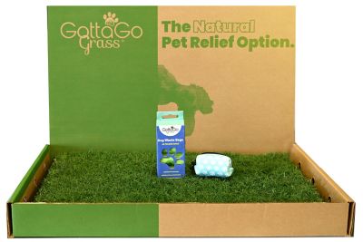 Gotta Go Grass Real Grass Pet Potty Pad Refill and Waste Bags and Waste Bag Dispenser