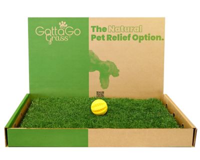 Gotta Go Grass Real Grass Pet Potty Pad Refill 2 pk. and Toy Ball