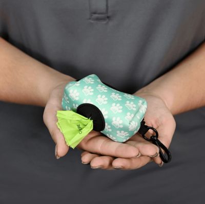 Image showing  Real Grass Pet Potty Pad with Tray and Waste Bag Dispenser