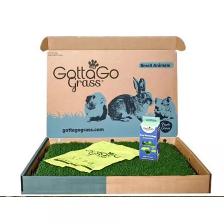 Gotta Go Grass Real Grass Small Animal Potty Pad Refill 1 pk and waste bags Indoor Pet Potties