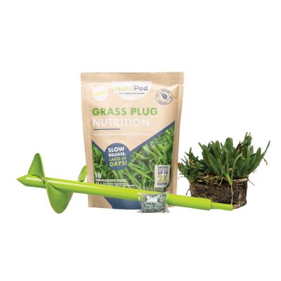 SodPods Seville Grass Plugs 32 pk., SPPlanter, NutriPod Bundle