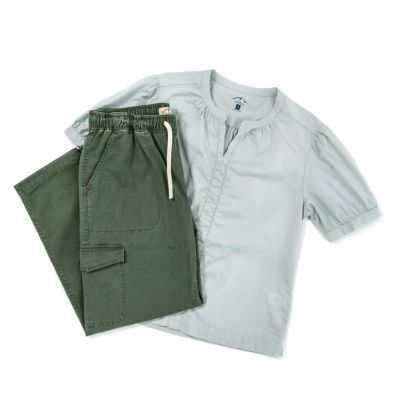 Image showing  Women's Short-Sleeve Puff Popover Blouse