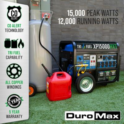 Image showing  15,000/12,000-Watt Tri-Fuel XP15000HXT Portable Home Power Backup Generator, CO Alert