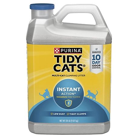 Tidy Cats Instant Action Scented Clumping Clay Multi-Cat Cat Litter, 20 lb. Jug