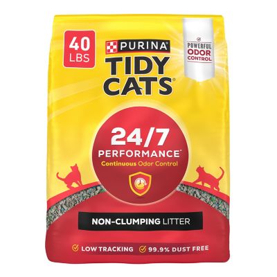 Purina Tidy Cats Non Clumping 24/7 Performance MultiCat Long Lasting Odor Control Cat Litter, 40 lb.