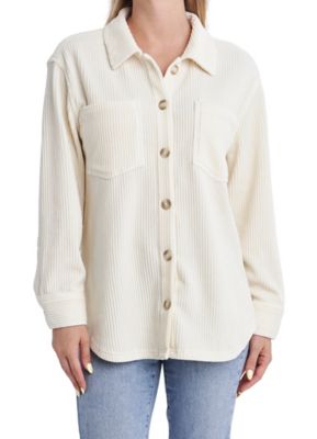 Como Vintage Long Sleeve Two Pocket Knit Cord Shacket