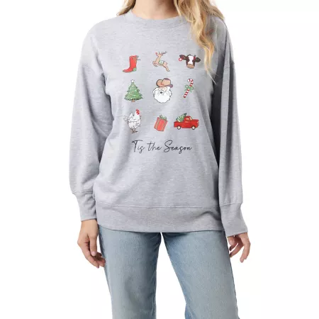 Como Vintage - Graphic sweater with long sleeves and round neck Women's Sweatshirts