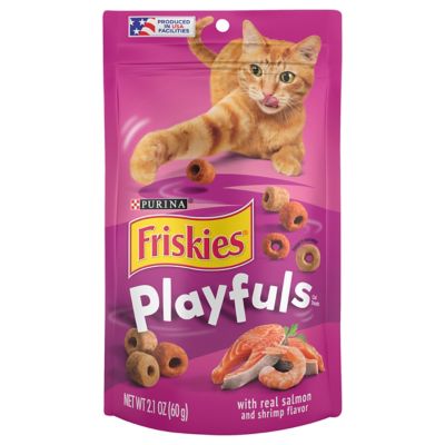 Purina Friskies Playfuls With Salmon and Shrimp Flavor Cat Treats - 2.1 oz. Pouch