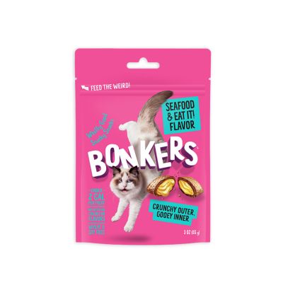 Bonkers Cat Treats Dry Seafood & Eat It! Flavor