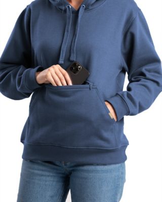 Image showing  Women's Zippered Pocket Hooded Pullover Sweatshirt