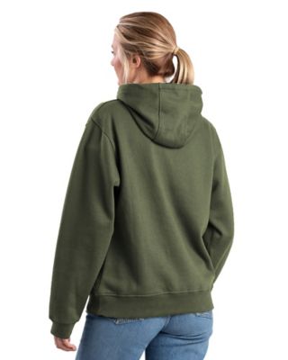 Image showing  Women's Zippered Pocket Hooded Pullover Sweatshirt