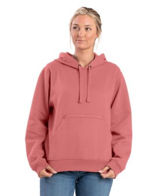 Berne Women's Zippered Pocket Hooded Pullover Sweatshirt