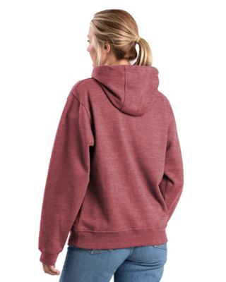 Image showing  Women's Zippered Pocket Hooded Pullover Sweatshirt