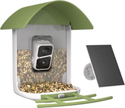 Image showing  Smart Bird Feeder with Camera, Detached Solar Panel, App Control, Wi-Fi Connectivity, PAV300