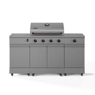TYTUS 5-Burner Fresno Propane and Natural Gas Convertible Grill, Gunmetal