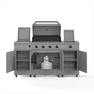 Image showing  5-Burner Fresno Propane and Natural Gas Convertible Grill, Gunmetal