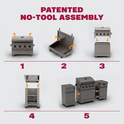 Image showing  5-Burner Fresno Propane and Natural Gas Convertible Grill, Gunmetal