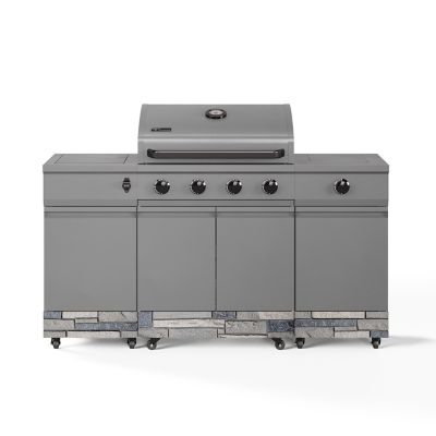 TYTUS 5-Burner Fresno Propane and Natural Gas Convertible Grill, Gunmetal/Shadow Stone